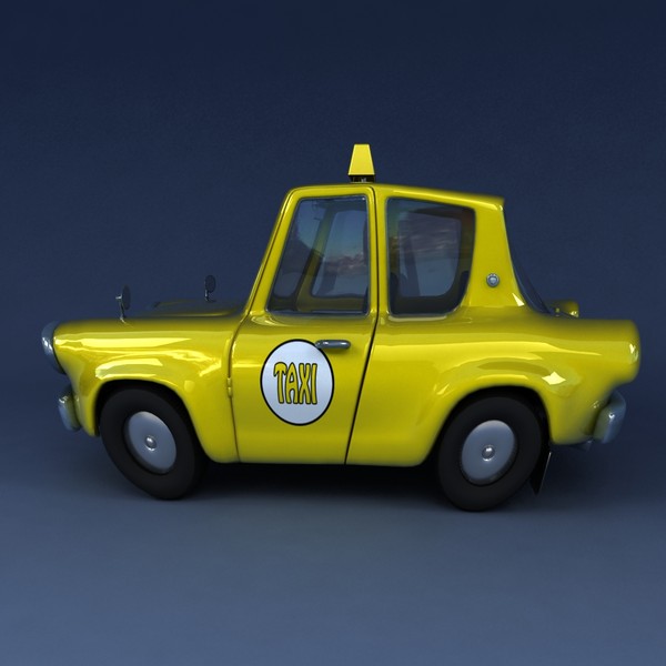 3d model taxi cartoon - 3D Taxi Toon by mo_3ds